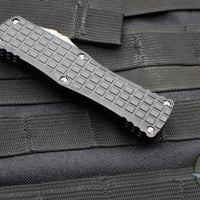 Microtech Hera OTF Knife- Shadow- Single Edge- Black Frag Handle- Black DLC Plain Edge 703-1 DLCTFRSH