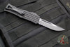 Microtech Hera OTF Knife- Frag- Tactical- Single Edge- Black Frag Handle- Black Part Serrated Edge 703-2 TFRS