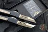 Microtech UTX-85 OTF Knife- Death Card Two Knife Set- Hellhound And Warhound Edge- Death Card Finished Handle- Bronzed Apocalyptic Finished Blade 719-13 SETDCS