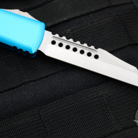 Microtech UTX-85 OTF Knife- Warhound Edge- Turquoise Handle- Stonewash Blade 719W-10 TQS