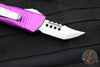 Microtech Mini Troodon OTF Knife- Hellhound Edge- Violet Handle- Stonewash Blade 819-10 VIS