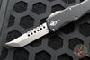 Microtech Hera OTF Knife- Hellhound Edge- Black Handle- Stonewash Standard 919-10 S