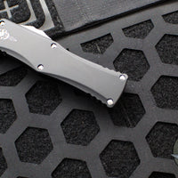 Microtech Hera OTF Knife- Hellhound Edge- Black Handle- Stonewash Standard 919-10 S