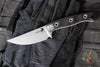 Microtech Akris Fixed Blade- Black G-10 Handle- Stonewash Plain Edge Blade- Tan Kydex Sheath 95-10BK-6