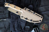 Microtech Akris Fixed Blade- Dark Earth G-10 Handle- Stonewash Plain Edge Blade- Dark Earth Kydex Sheath 95-10DE-6