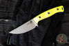 Microtech Akris Fixed Blade- High Visibility G-10 Handle- Stonewash Plain Edge Blade- Black Kydex Sheath 95-10HV-5