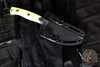 Microtech Akris Fixed Blade- High Visibility G-10 Handle- Stonewash Plain Edge Blade- Black Kydex Sheath 95-10HV-5