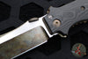 Allen Elishewitz Custom Knives- Sogmac V Folder- Black Camo Carbon Handle- Antique Finished Blade