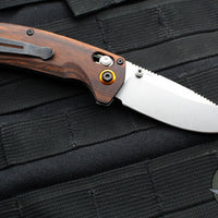 Benchmade North Fork- Drop Point- Wood Scales- Stonewash Blade 15032