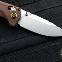 Benchmade North Fork- Drop Point- Wood Scales- Stonewash Blade 15032