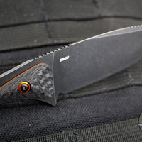 Benchmade Altitude Fixed Blade- Carbon Fiber Handle Panel- Black DLC Blade 15200DLC