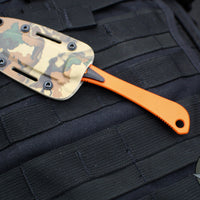 Benchmade Altitude Fixed Blade- Carbon Fiber Handle Panel- Orange Blade 15200ORG