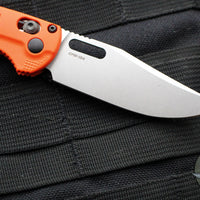 Benchmade Taggedout- Mini- Orange Grivory Handle-  Satin Finished Blade 15533