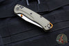 Benchmade Taggedout- Mini- OD Green G-10 Handle- Orange Backstrap And Thumbstud- Satin Finished Blade 15534