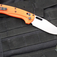 Benchmade Taggedout Axis Lock Folder- Orange Grivory Handle- Satin Finished Blade 15535
