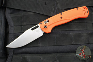 Benchmade Taggedout Axis Lock Folder- Orange Grivory Handle- Satin Finished Blade 15535