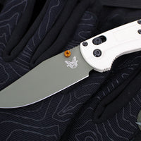 Benchmade Taggedout- Tan Grivory Handle- Green Cerakoted Elmax Steel Blade 15536GN-01