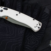 Benchmade Taggedout- Tan Grivory Handle- Green Cerakoted Elmax Steel Blade 15536GN-01