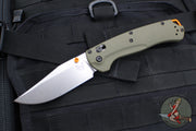 Benchmade Taggedout- OD Green G-10 Handle- Orange Backstrap And Thumbstud- Satin Finished Blade 15536