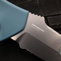 Benchmade 18040S Undercurrent- Fixed Blade- Depth Blue Polymer Handle- Magnacut Stonewash Serrated Blade 18040S