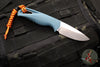 Benchmade 18050 Intersect- Fixed Blade- Depth Blue Polymer Handle- Magnacut Stonewash Serrated Blade 18050