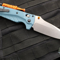 Benchmade 18060 Adira Axis Lock Folding Knife- Depth Blue Polymer Handle- Magnacut Stonewash Blade 18060