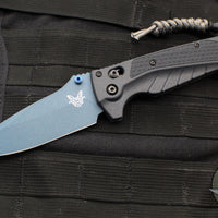 Benchmade 18060BT-01 Adira Axis Lock Folding Knife- Tempest Gray Polymer Handle- Magnacut Cerakoted Titanium Blue Finished Blade 18060BT-01