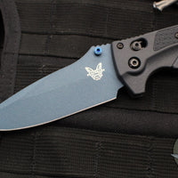 Benchmade 18060BT-01 Adira Axis Lock Folding Knife- Tempest Gray Polymer Handle- Magnacut Cerakoted Titanium Blue Finished Blade 18060BT-01