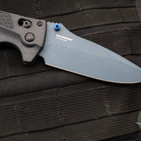 Benchmade 18060BT-01 Adira Axis Lock Folding Knife- Tempest Gray Polymer Handle- Magnacut Cerakoted Titanium Blue Finished Blade 18060BT-01