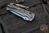 Benchmade 18060BT-01 Adira Axis Lock Folding Knife- Tempest Gray Polymer Handle- Magnacut Cerakoted Titanium Blue Finished Blade 18060BT-01