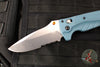 Benchmade Adira Axis Lock Folding Knife- Depth Blue Polymer Handle- Magnacut Stonewash Serrated Blade 18060S