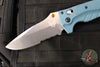 Benchmade Adira Axis Lock Folding Knife- Depth Blue Polymer Handle- Magnacut Stonewash Serrated Blade 18060S