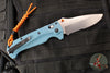 Benchmade Adira Axis Lock Folding Knife- Depth Blue Polymer Handle- Magnacut Stonewash Serrated Blade 18060S