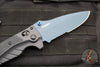 Benchmade 18060SBT-01 Adira Axis Lock Folding Knife- Tempest Gray Polymer Handle- Magnacut Cerakoted Titanium Blue Finished Serrated Blade 18060SBT-01
