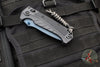 Benchmade 18060SBT-01 Adira Axis Lock Folding Knife- Tempest Gray Polymer Handle- Magnacut Cerakoted Titanium Blue Finished Serrated Blade 18060SBT-01