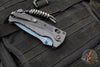 Benchmade 18060SBT-01 Adira Axis Lock Folding Knife- Tempest Gray Polymer Handle- Magnacut Cerakoted Titanium Blue Finished Serrated Blade 18060SBT-01