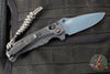 Benchmade MINI Adira Axis Lock Folding Knife- Tempest Gray Grivory Handle- Blue Titanium Finished Magnacut Blade 18065BT-01