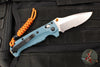 Benchmade 18065S Adira Axis Lock Folding Knife- MINI- Depth Blue Polymer Handle- Magnacut Stonewash Serrated Blade 18065S