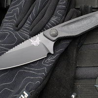 Benchmade Dacian Fixed Blade- Black Micarta Handle Scale- Black Cerakoted Blade 203BK-02
