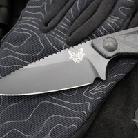 Benchmade Dacian Fixed Blade- Black Micarta Handle Scale- Black Cerakoted Blade 203BK-02