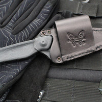 Benchmade Dacian Fixed Blade- Black Micarta Handle Scale- Black Cerakoted Blade 203BK-02