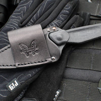 Benchmade Dacian Fixed Blade- Black Micarta Handle Scale- Black Cerakoted Blade 203BK-02