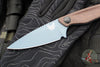 Benchmade Dacian Fixed Blade- Brown Micarta Handle Scale- Blue Titanium Cerakoted Blade  203BT-03