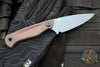 Benchmade Dacian Fixed Blade- Brown Micarta Handle Scale- Blue Titanium Cerakoted Blade  203BT-03