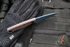 Benchmade Dacian Fixed Blade- Brown Micarta Handle Scale- Blue Titanium Cerakoted Blade  203BT-03