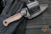 Benchmade Dacian Fixed Blade- Brown Micarta Handle Scale- Blue Titanium Cerakoted Blade  203BT-03