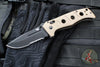 Benchmade Adamas- Tan Handle- Black Part Serrated Blade 275SBKSN