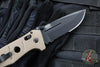 Benchmade Adamas- Tan Handle- Black Part Serrated Blade 275SBKSN