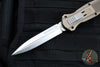 Benchmade Infidel OTF Knife- Serial Number 504/1000- Double Edge- Flat Dark Earth Handle- Stonewash Plain Edge 3300-2303