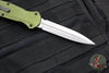 Benchmade Infidel OTF Knife- Serial Number 504/1000- Double Edge- Woodland Green Handle- Stonewash Plain Edge 3300-2302